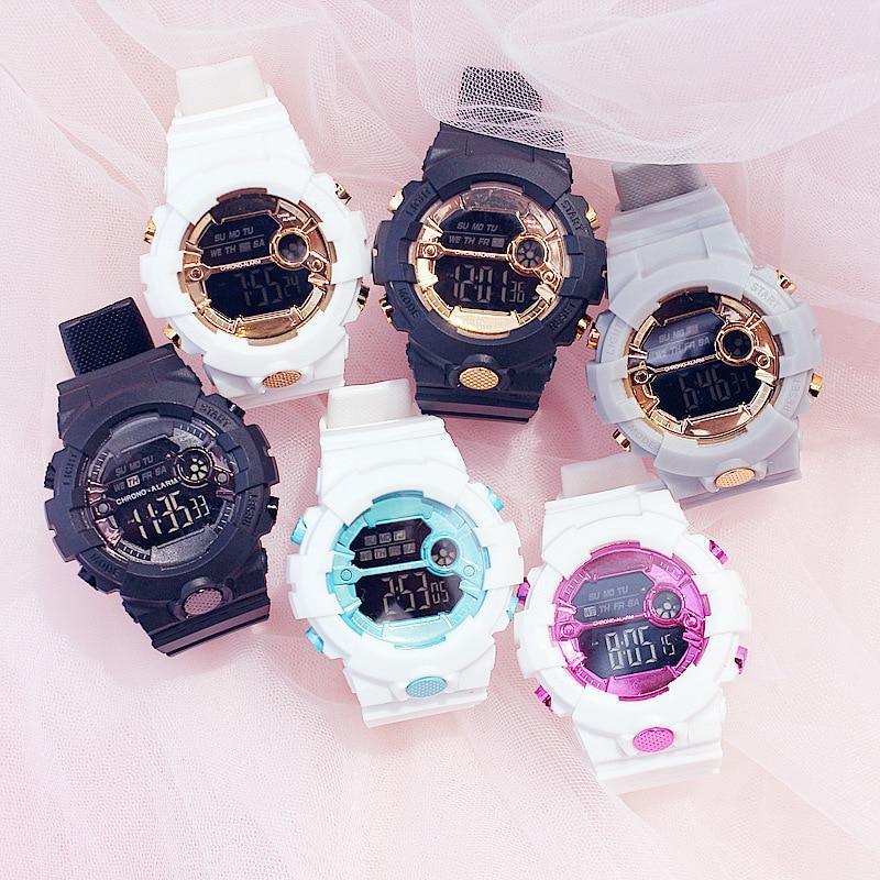 Electroic Shock Digital Watch Unisex Sports Waterproof  Watch With LED Colorful Mode Wristwatch For  Men and woman
