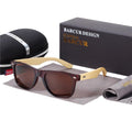 STEVVEX Bamboo Shades Dark Sunglasses Square Night Glasses Polarized Wood Handmade Eyewear For Women and Men With UV400 Protection