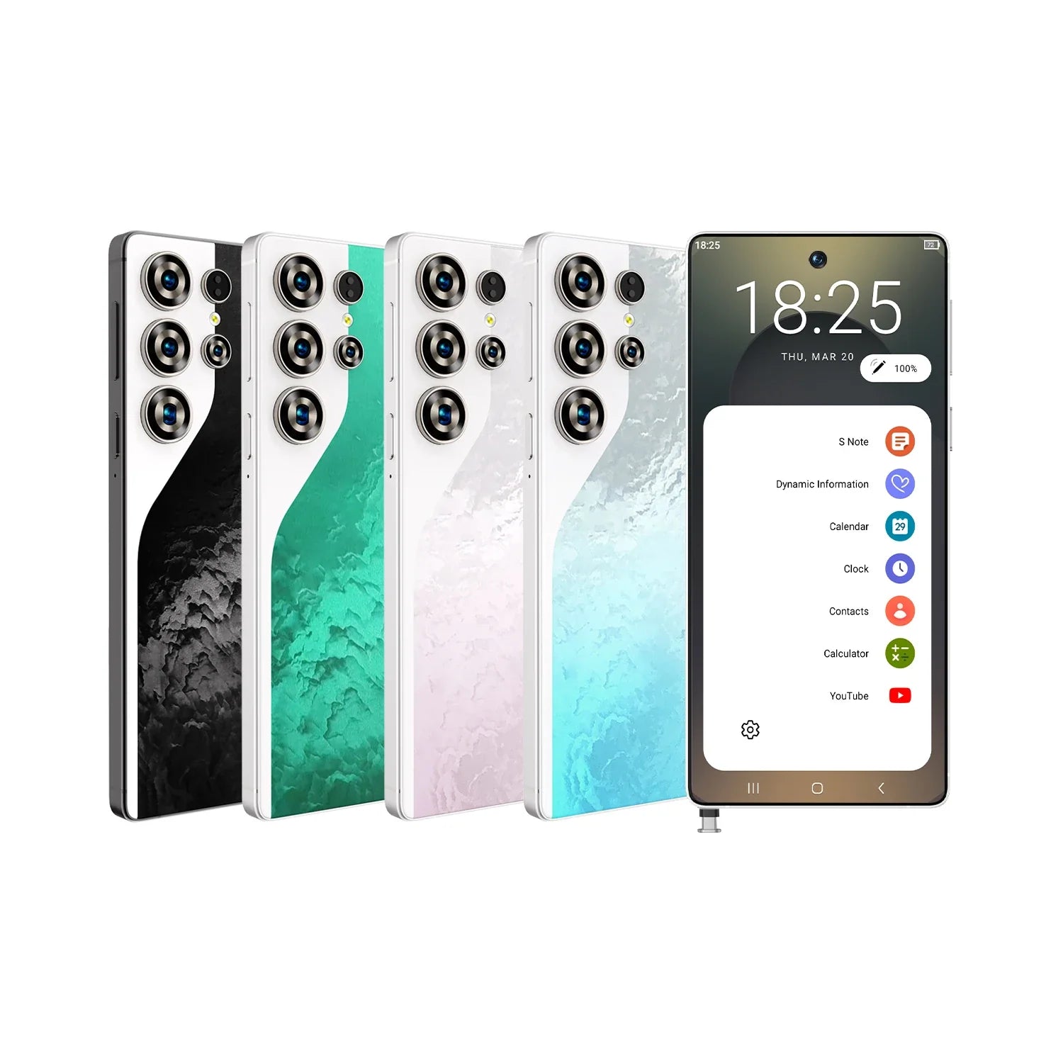 Android Fingerprint Unlock 4G 5g Network 6.6Inch Mobile Phone 5G Smartphone