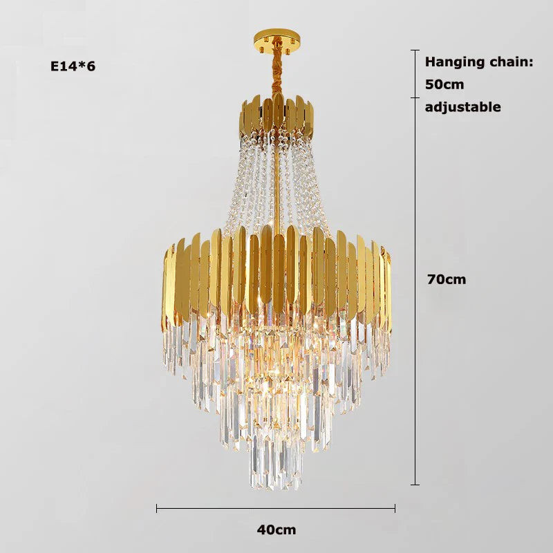 Gold Silver Desinger Dimmable LED Chandelier Lighting Hanging Lamps Lustre Suspension