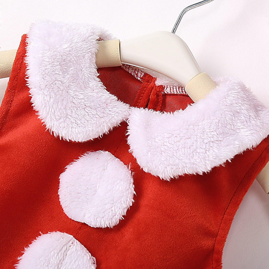 Christmas Princess Dress and Bowknot Hat Outfits Newborn  Perfect Gift For Baby Girl