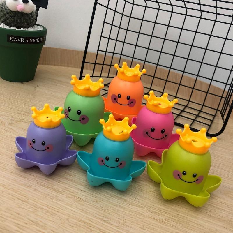 Kids Ocean Life Octopus Stacking Cups Bath Toy Children Play Educational Cute Cartoon Bathroom Toys