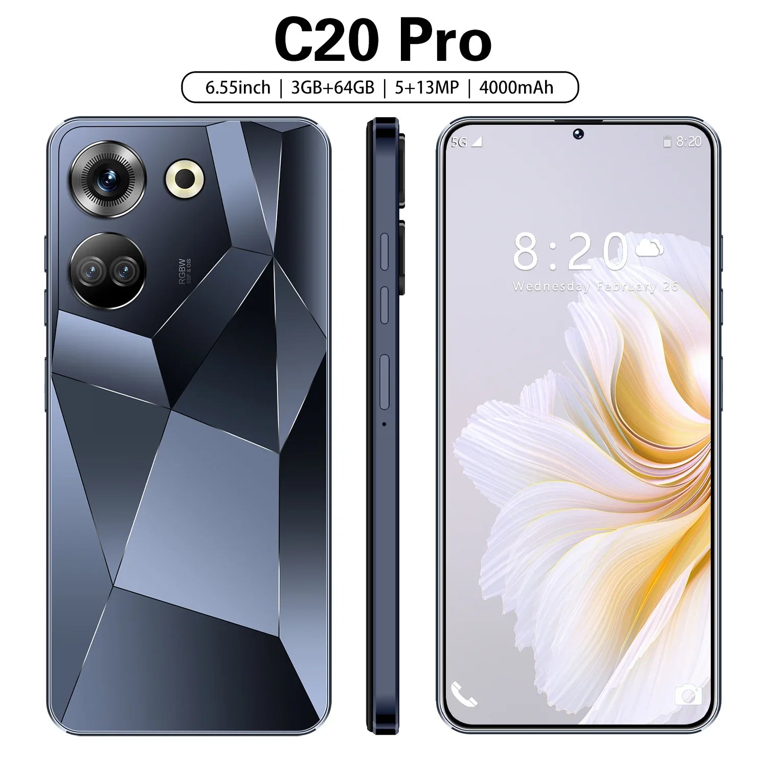 Tacno C20 Pro 5G Smartphone Android Cell Phone 16GB+1TB 2024 Hot Selling 60MP+108MP Dual Camera Face Unlock Full  Smart Mobile
