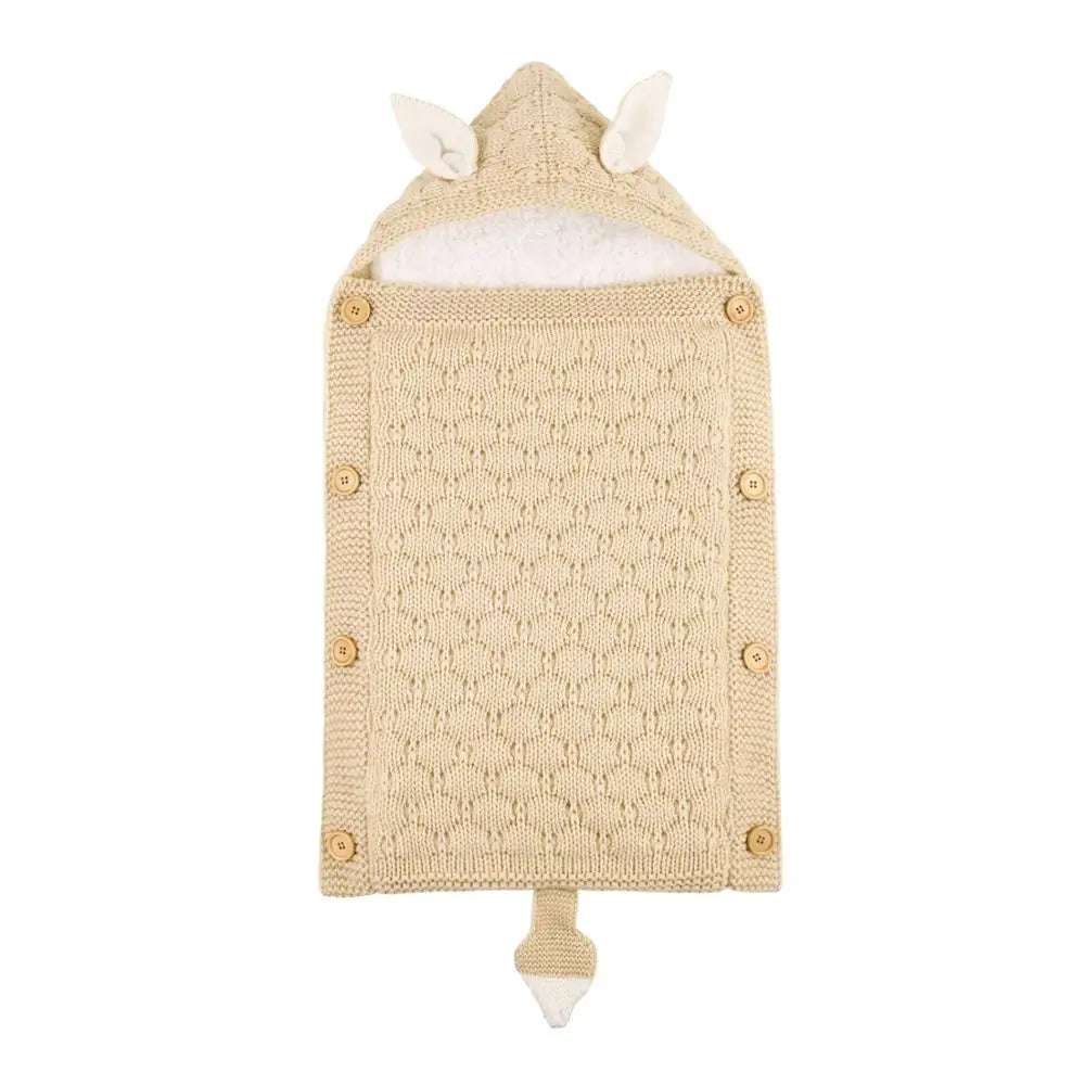 Baby Sleep Bag Newborn Sleepsack Warm Knitted Stroller Sleep Sack Toddler Knit Swaddling Blanket  for 1-12Months
