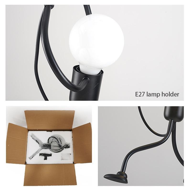 Industrial Metal Pendant Light, Creative Cartoon Ceiling Light Fixture, Indoor Hanging Lamp, Modern Minimalist Lamps for Bedrooms Loft Study Restaurant Entryway Foyer, E27 Great decoration for Bedroom and Kids Room