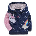 Luxury Printed New Trend Newborn Baby Hooded  Cotton Sweater For Baby Girl/boys In Elegant Modern Luxury Style With Unicorn