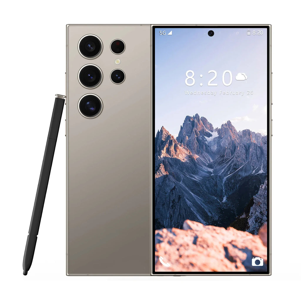 2025 S24 Ultra 7.3 5G Smartphone 16GB+1TB Android HD LCD 65W S Pen Mobile Gaming Phone with WIFI French & Spanish LTE Cellular