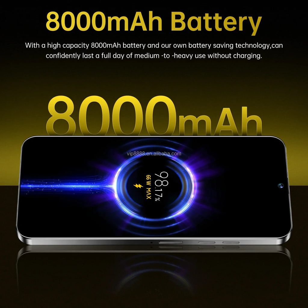 High Quality X7 Pro 16+1TB Smartphone 7.3 Inch Big Screen Android 14 Cellphones Mobile