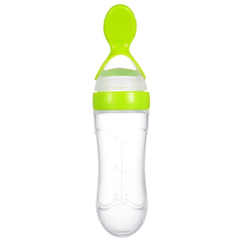 NEW Baby Feeding Bottle Spoon With Silicone Spoon Newborn Infant Squeeze Spoon Toddler Supplement food Bottle Feeder For Kids and Baby