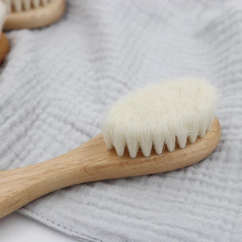 Natural Wool Beech Wooden Comb – Baby & Kids Hair Brush