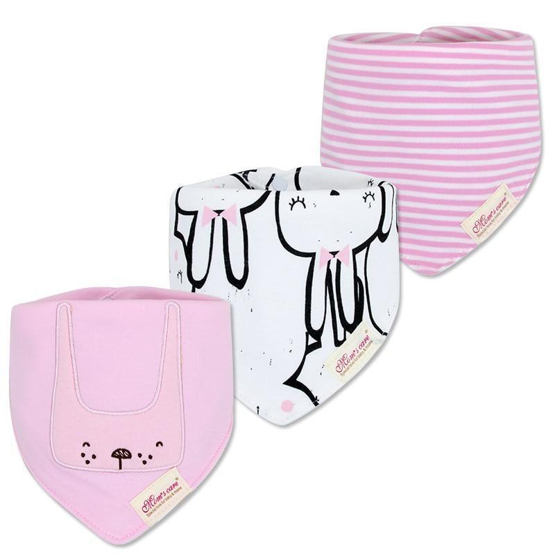 Moder 3PCS Baby Bibs Bandanna Lot Cotton Multi-style Triangle Cartoon For Infant Boys And Girls