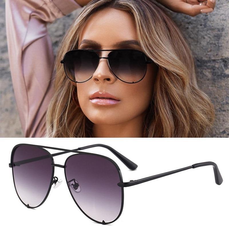 Luxury Lady Vintage Round Metal  Sunglasses For  Driving Black Retro Mirror Sunglasses Woman  Shade Sunglasses With  UV400 Protection