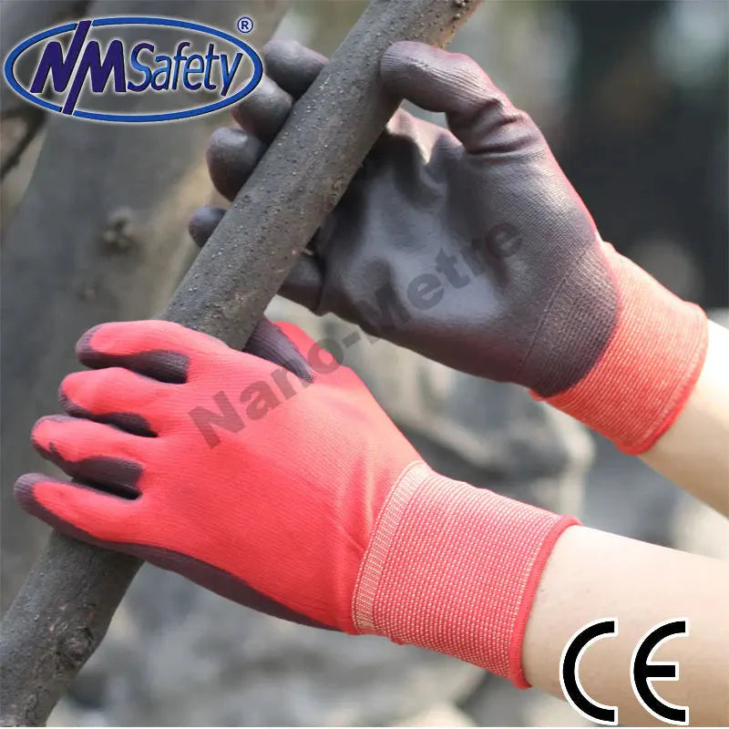 24PCS Professional Protective Gloves – PU Coated Work Gloves for Construction, Gardening & Light-Duty Tasks