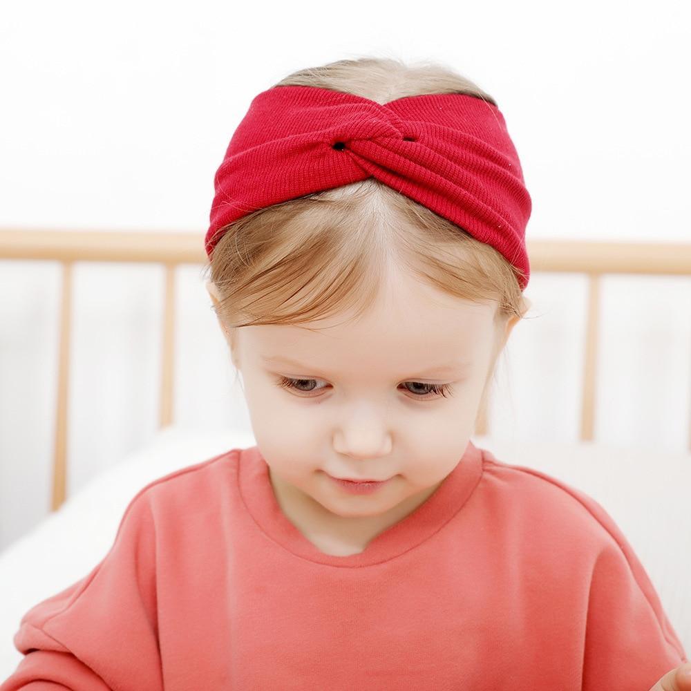 Modern New Trend Girls Winter Autumn Headband Twisted Knotted Soft Elastic Baby Girl Soft Elastic Turban Headband For Girls