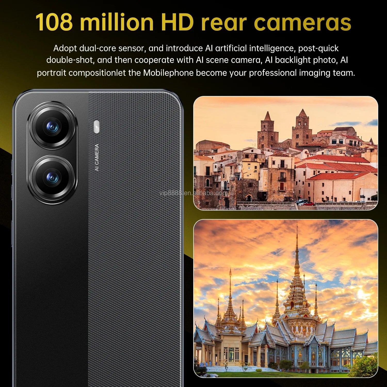 High Quality X7 Pro 16+1TB Smartphone 7.3 Inch Big Screen Android 14 Cellphones Mobile