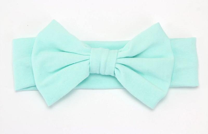 Headband Knitted Cotton Children Girls Elastic Bow Hair Bands Turban for girl Headbands