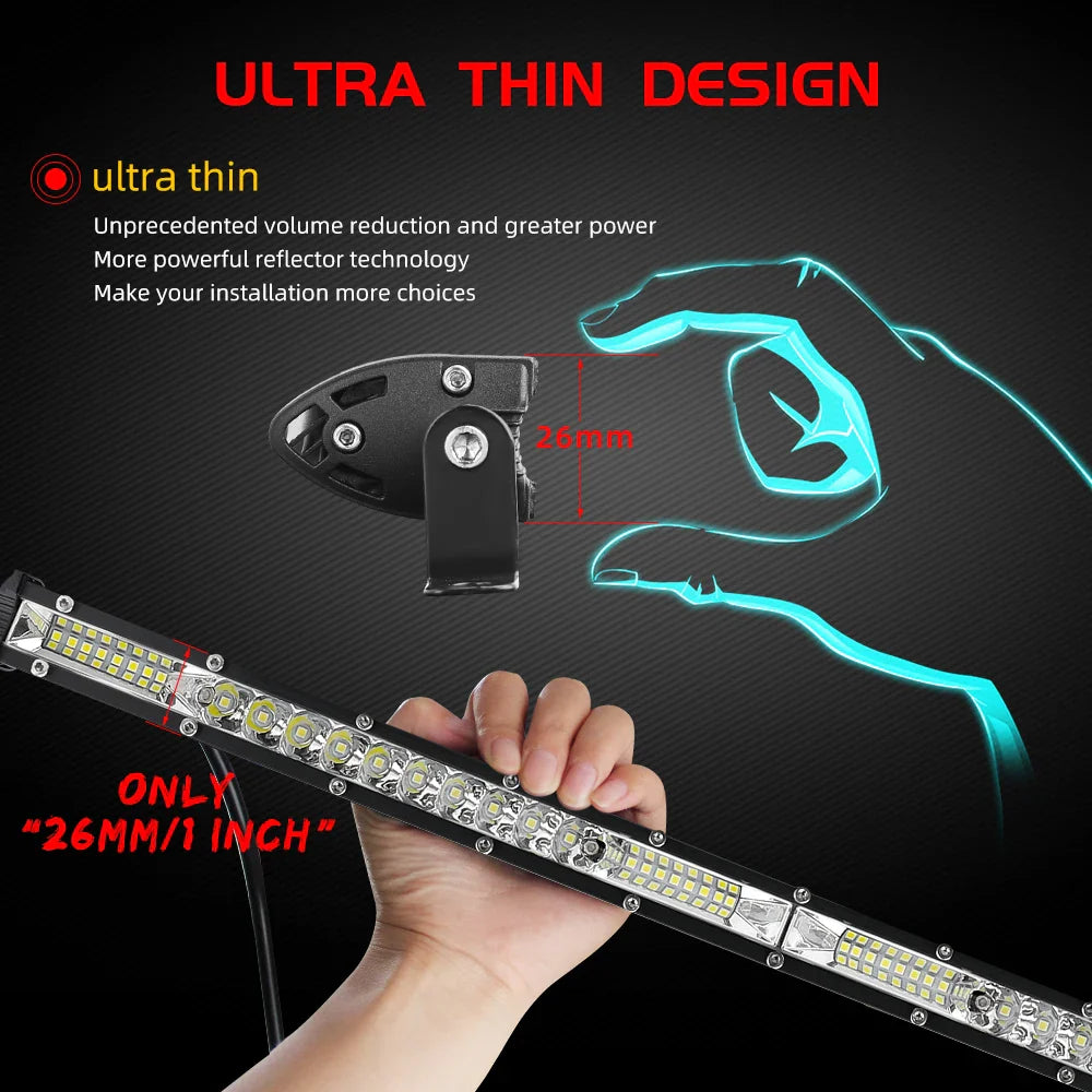 CO LIGHT 10D 10 20 30 inch 52W 104W 156W LED Work Light Bar Combo 4x4 Offroad LED Light Bar for Tractor Boat 4WD 4x4 Trucks ATV