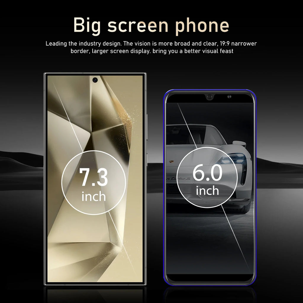 2025 S24 Ultra 7.3 5G Smartphone 16GB+1TB Android HD LCD 65W S Pen Mobile Gaming Phone with WIFI French & Spanish LTE Cellular
