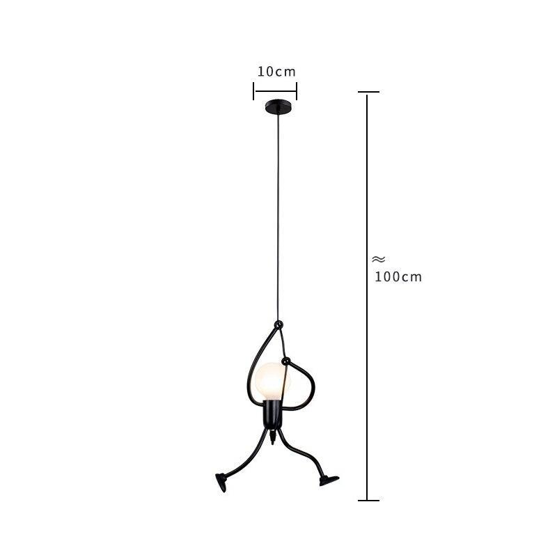 Industrial Metal Pendant Light, Creative Cartoon Ceiling Light Fixture, Indoor Hanging Lamp, Modern Minimalist Lamps for Bedrooms Loft Study Restaurant Entryway Foyer, E27 Great decoration for Bedroom and Kids Room