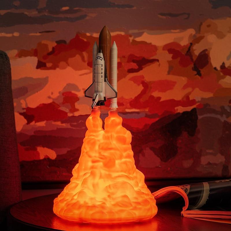 New 3D Print Space Shuttle Lamp Night Light For Space Fans Moon Lamp Rocket Lamp As Room Decoration