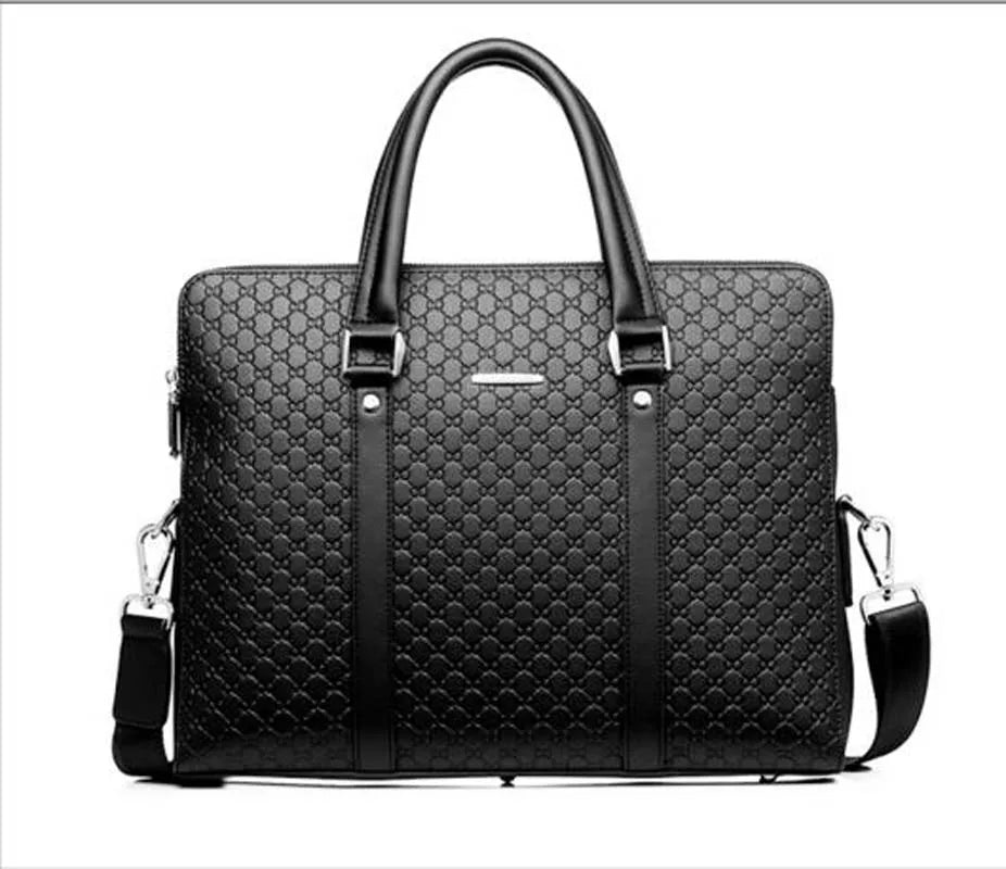 High Quality Leather Fashion Business Briefcase Unisex