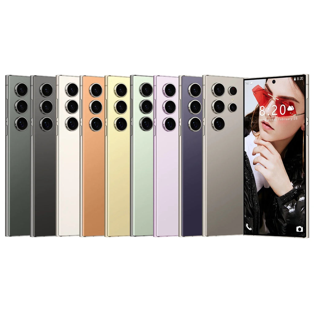 2024 New Style S24 Ultra Phone Original 7.3 Inch HD Screen 4G 5G Smartphones Face Unlocked 8000mAh for Brand New S24 S24 ultra