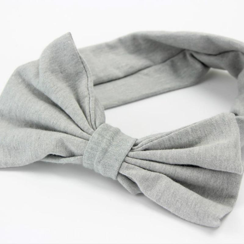 Headband Knitted Cotton Children Girls Elastic Bow Hair Bands Turban for girl Headbands