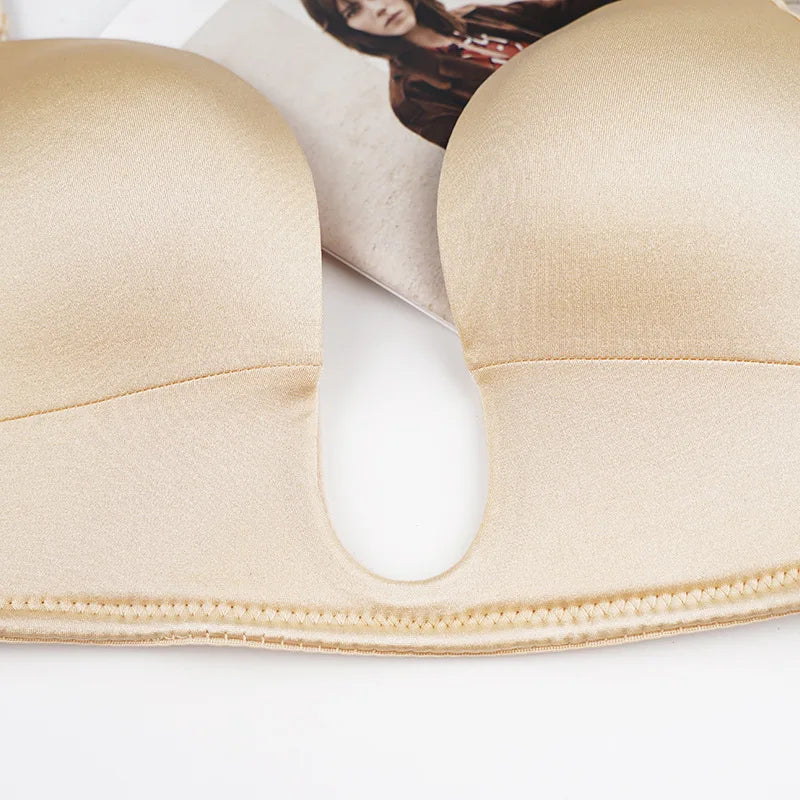 Simple Solid Color Push up Wireless T-shirt Bra Comfort Women Seamless Bra