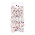 4Pcs Leopard Print Hair Bow Clips for Baby Girls Lace Barrettes