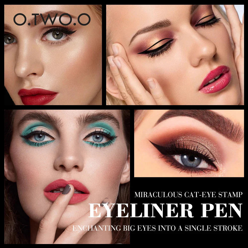 O.TWO.O Black Eyeliner Stamp Pen Waterproof Fast Dry Eye Liner