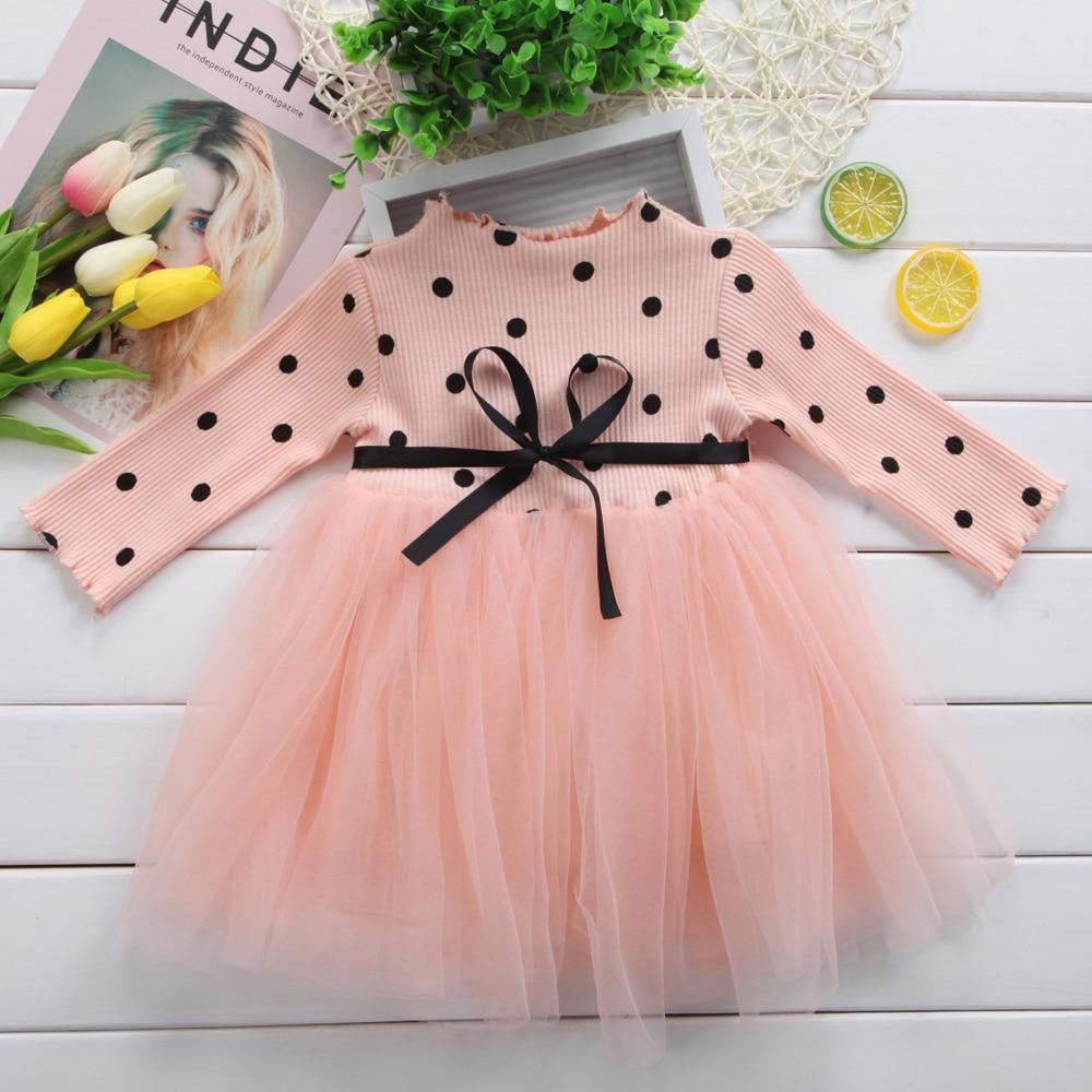 Modern Elegamt Newborn Princess Infant Baby Girl Clothes Polka Dot Tutu Ball Gown Party Dresses For Girls and Babies