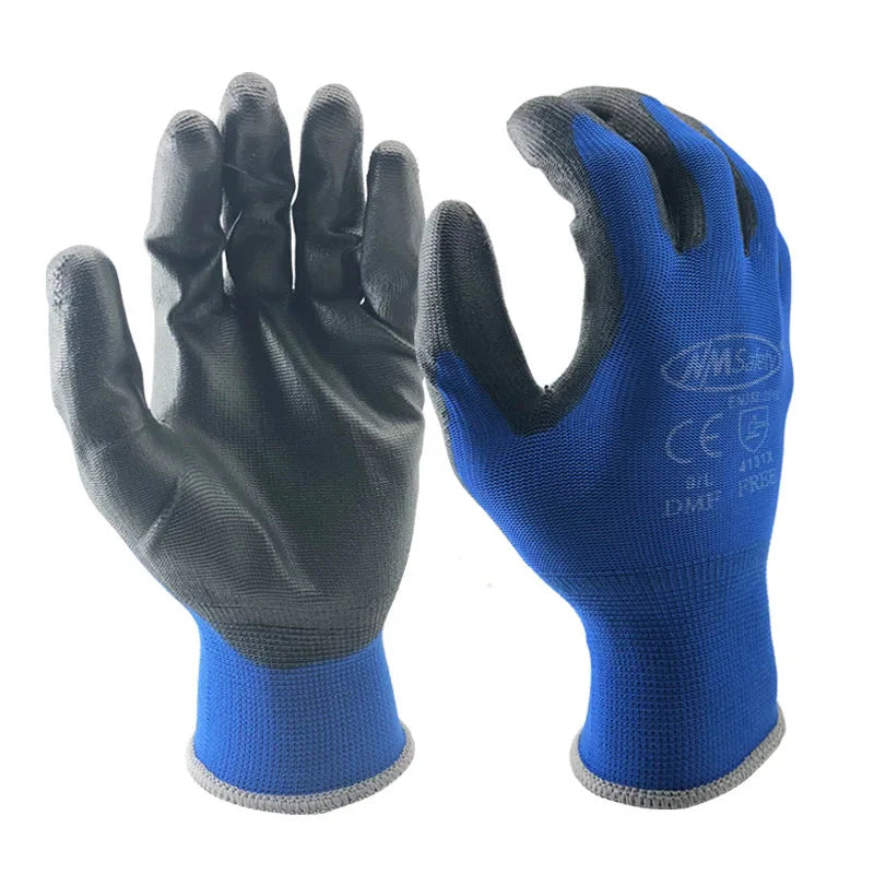 24PCS Professional Protective Gloves – PU Coated Work Gloves for Construction, Gardening & Light-Duty Tasks