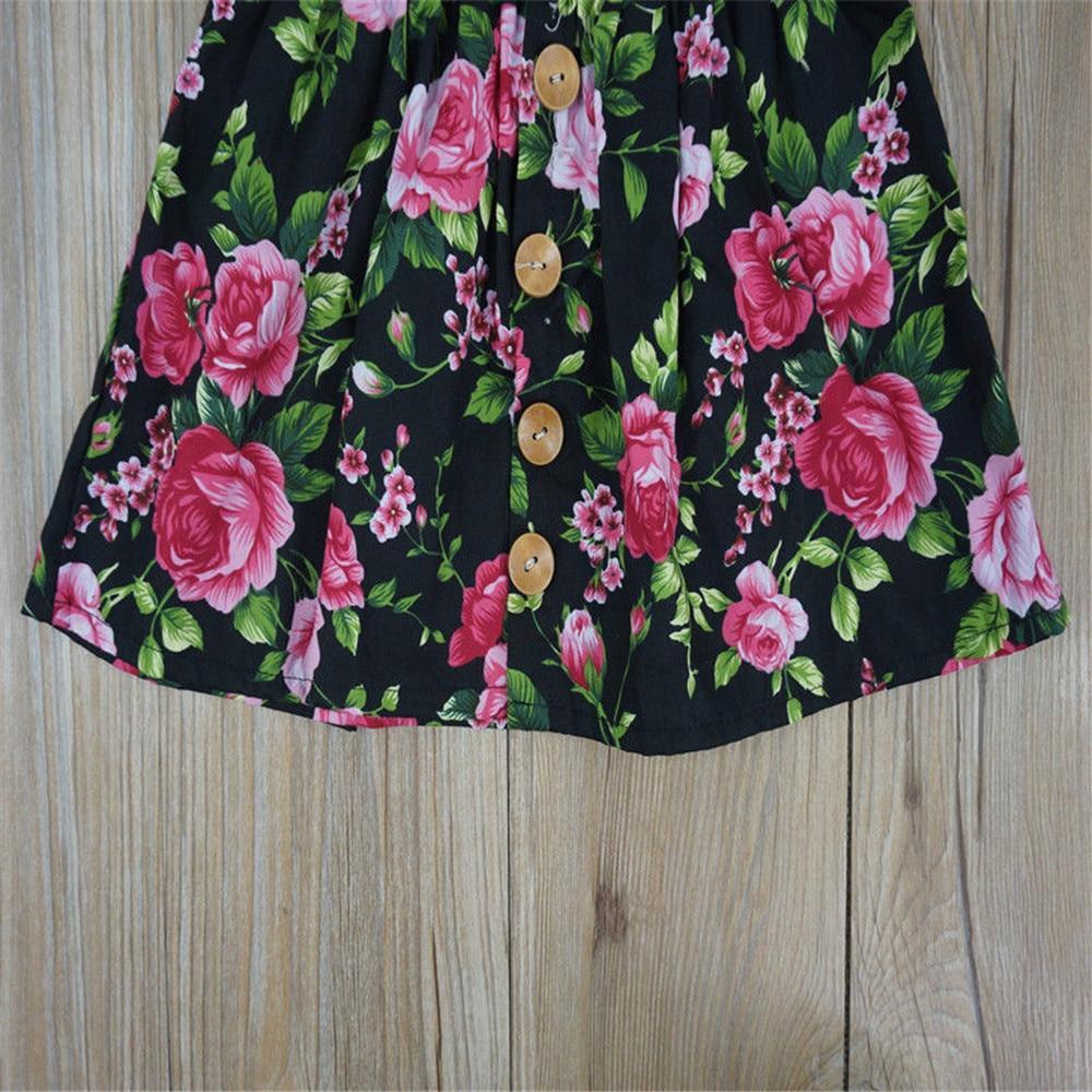 Interesting Toddler Kids Baby Girl Party Princess Floral summer Dress Pageant Clothes With Bow