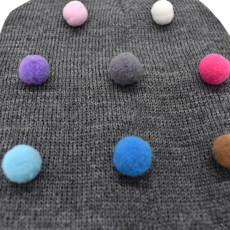 Baby Winter Autumn Warm Knit Hat For Girls Boys Solid Color For Baby and Kids