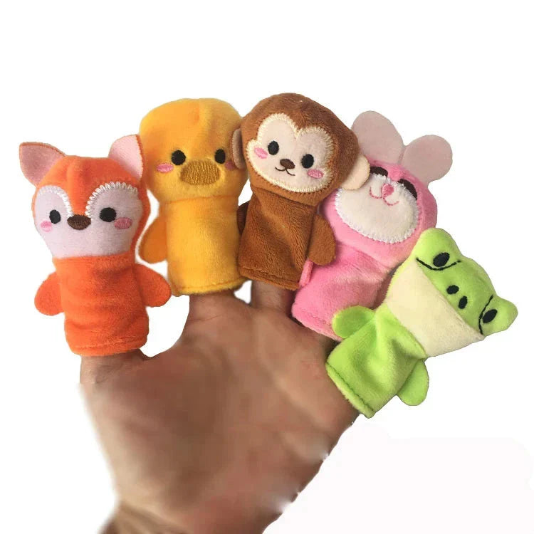 Hand Finger Puppets Plush Set – Animal Cartoon Toys for Kids