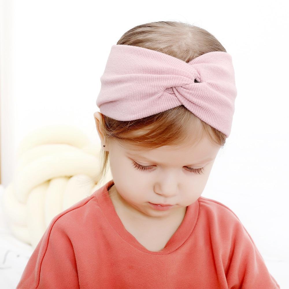 Modern New Trend Girls Winter Autumn Headband Twisted Knotted Soft Elastic Baby Girl Soft Elastic Turban Headband For Girls