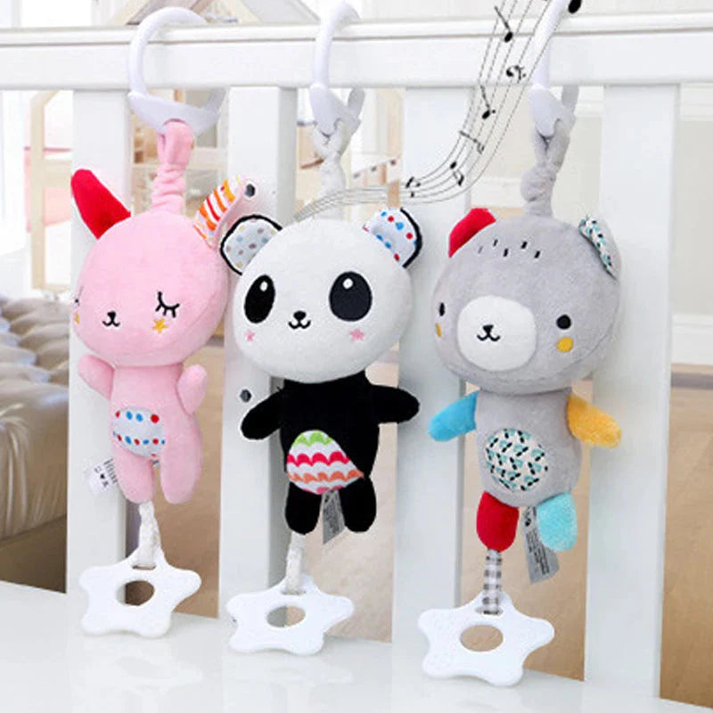 Newborn Baby Plush Stroller Toys Hanging Rattle