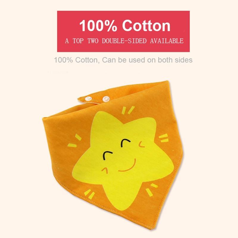 Fashion Modern 5PCS/SET Baby Triangle Double Cotton Bandana Feeding Bibs For Baby Boys/ Girls Baby Kids