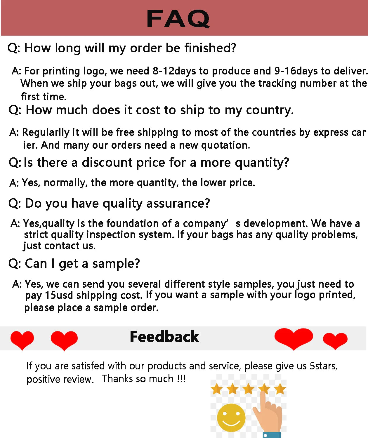 500Pcs Custom Shopping Bag Elegant Paper Packaging Cosmetic Gift Bags with Logo