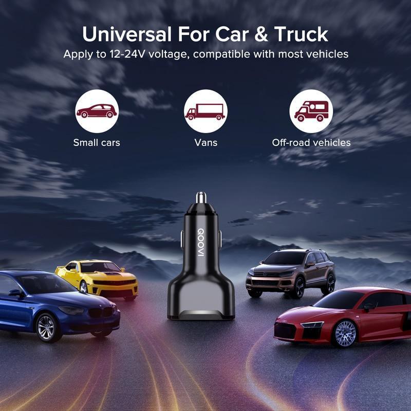 Universal 30W PD 3 USB Car Charger Quick Charge QC3.0 Mobile Phone Type C Fast Charging For Phones