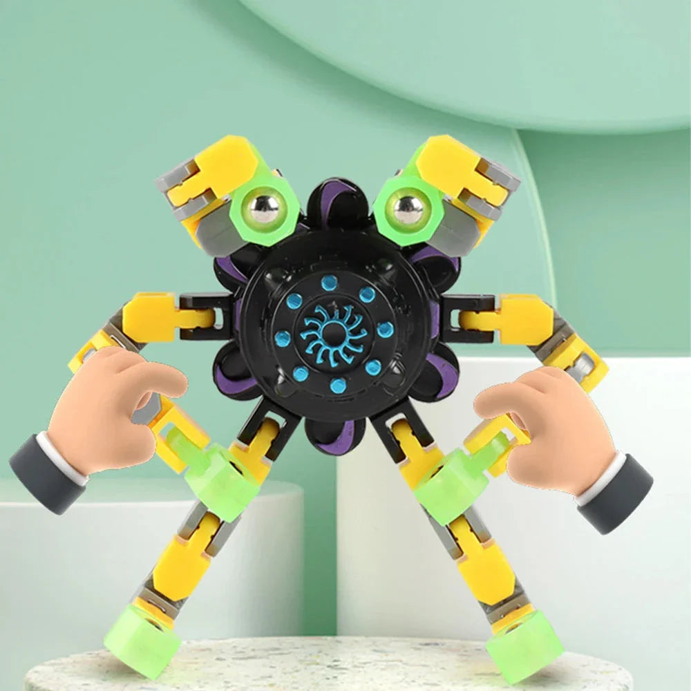 Deformable Fidget Spinner Chain Toy – Stress Relief Sensory Spinner for Kids & Adults