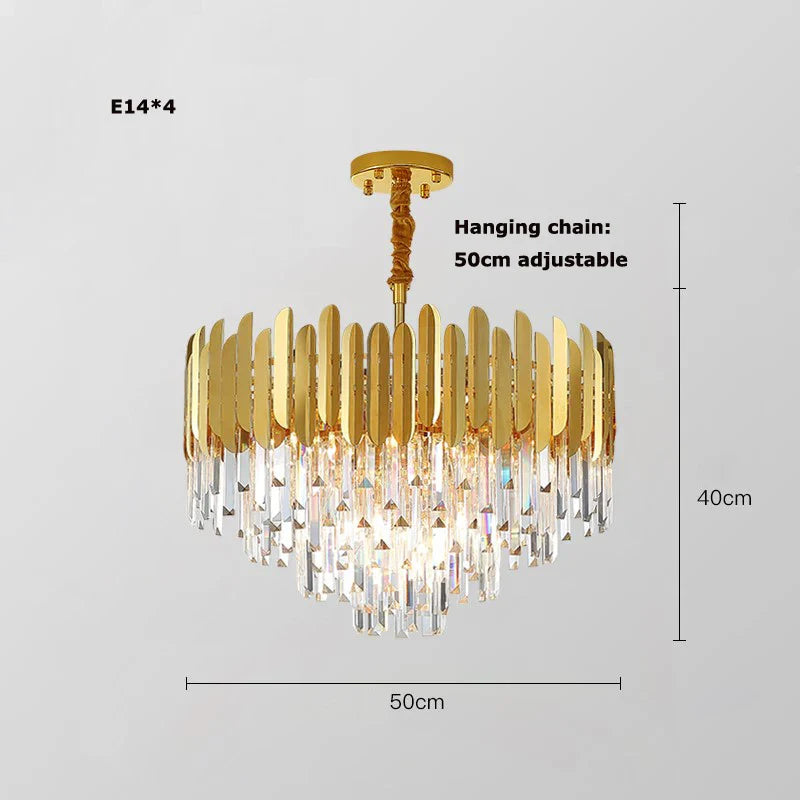 Gold Silver Desinger Dimmable LED Chandelier Lighting Hanging Lamps Lustre Suspension