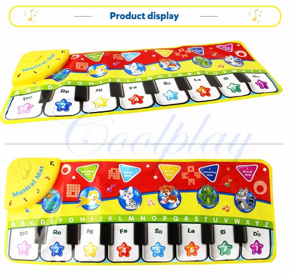 Musical Mat With Animal Voice Baby Piano Playing Carpet Music Game Instrument Toys Early Educational Toys For Kids