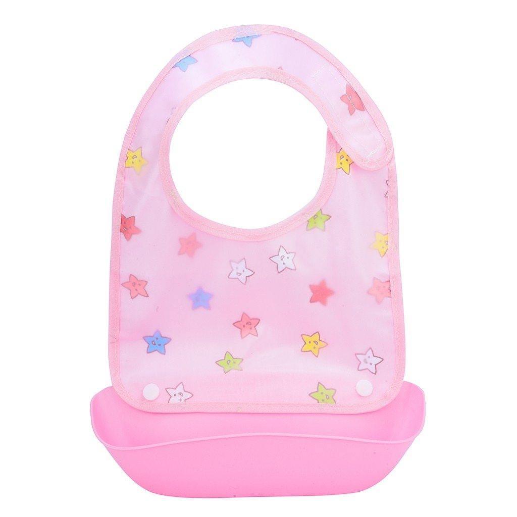 Baby Bibs Waterproof Silicone Feeding Saliva Towel Newborn Cartoon Aprons Baby Bibs Detachable For Kids