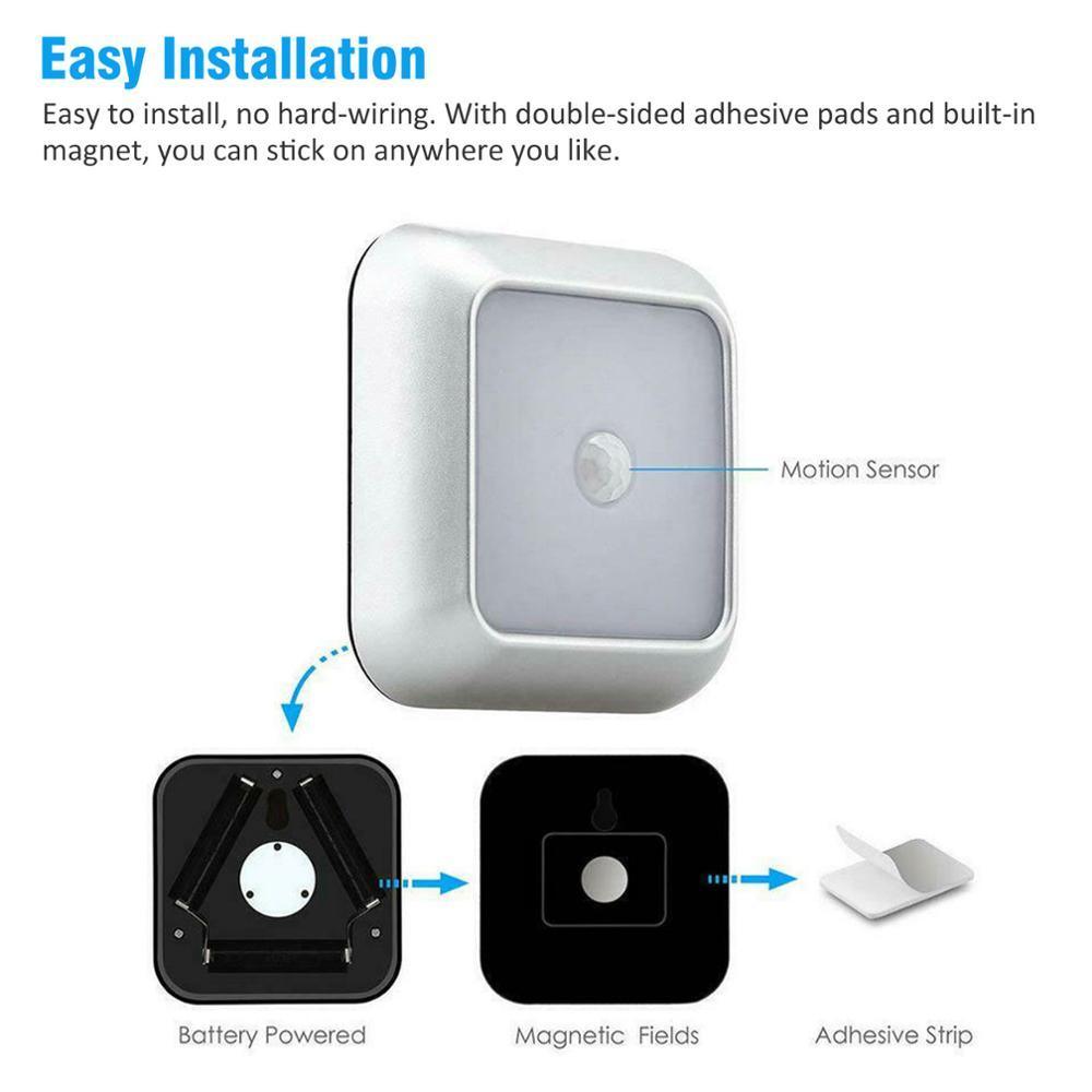 STEVVEX Wireless LED Pair Lamps with Motion sensor night lights lamp bedroom water closet Cabinet Corridor  Stairwell  Entrance battery lights