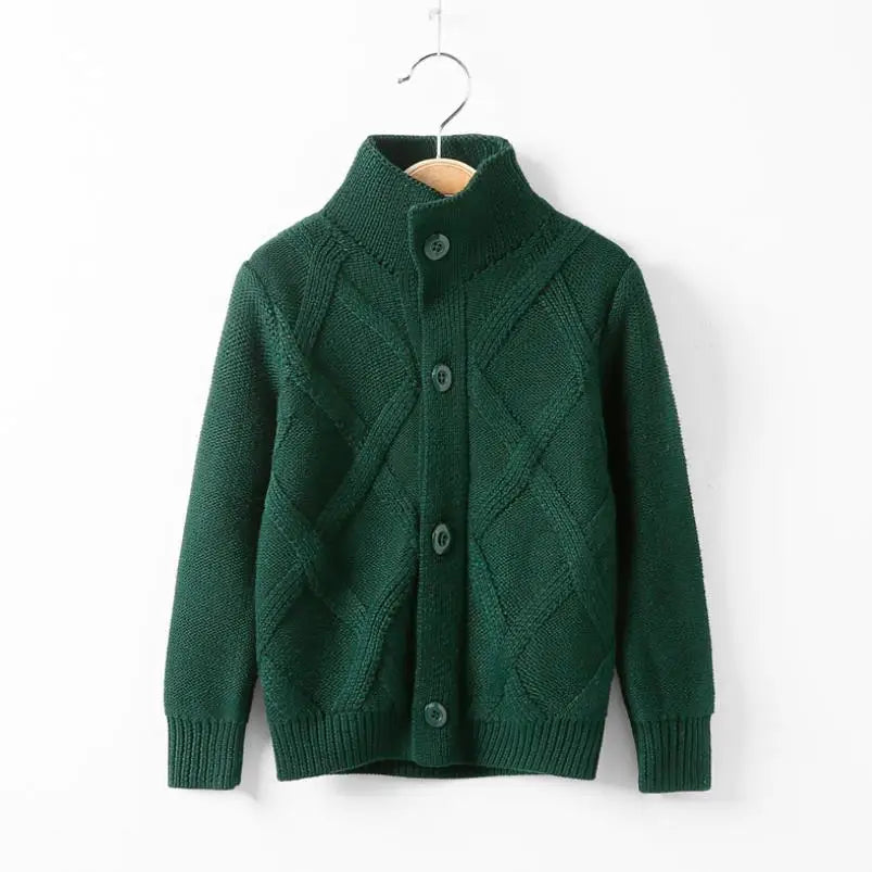Boys Sweater Knitwear Long-Sleeve Cotton Cardigans