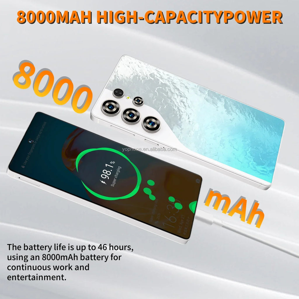 Android Fingerprint Unlock 4G 5g Network 6.6Inch Mobile Phone 5G Smartphone