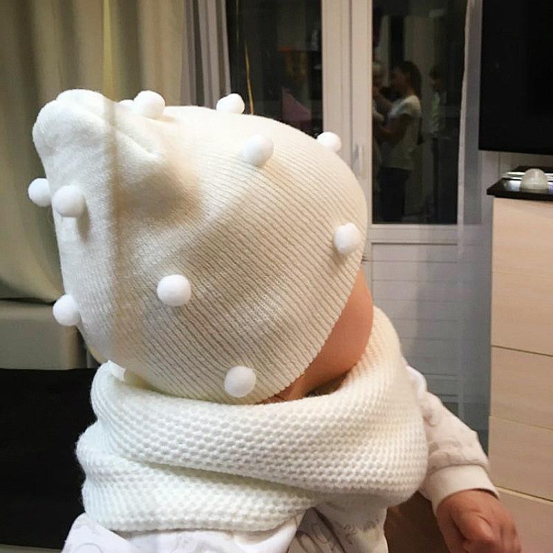 Baby Winter Autumn Warm Knit Hat For Girls Boys Solid Color For Baby and Kids