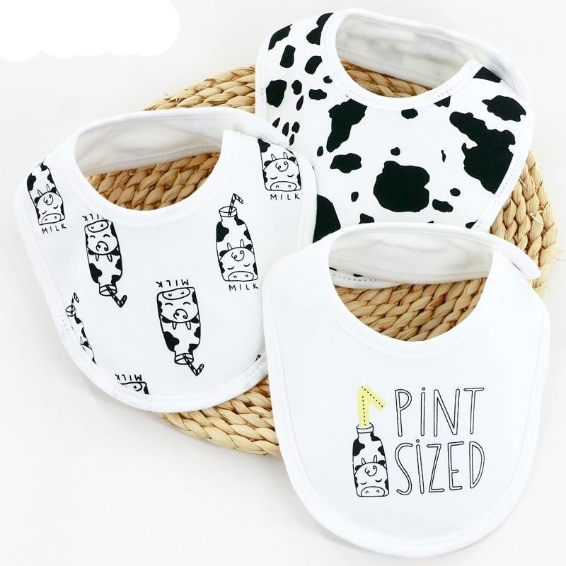 Moder 3PCS Baby Bibs Bandanna Lot Cotton Multi-style Triangle Cartoon For Infant Boys And Girls