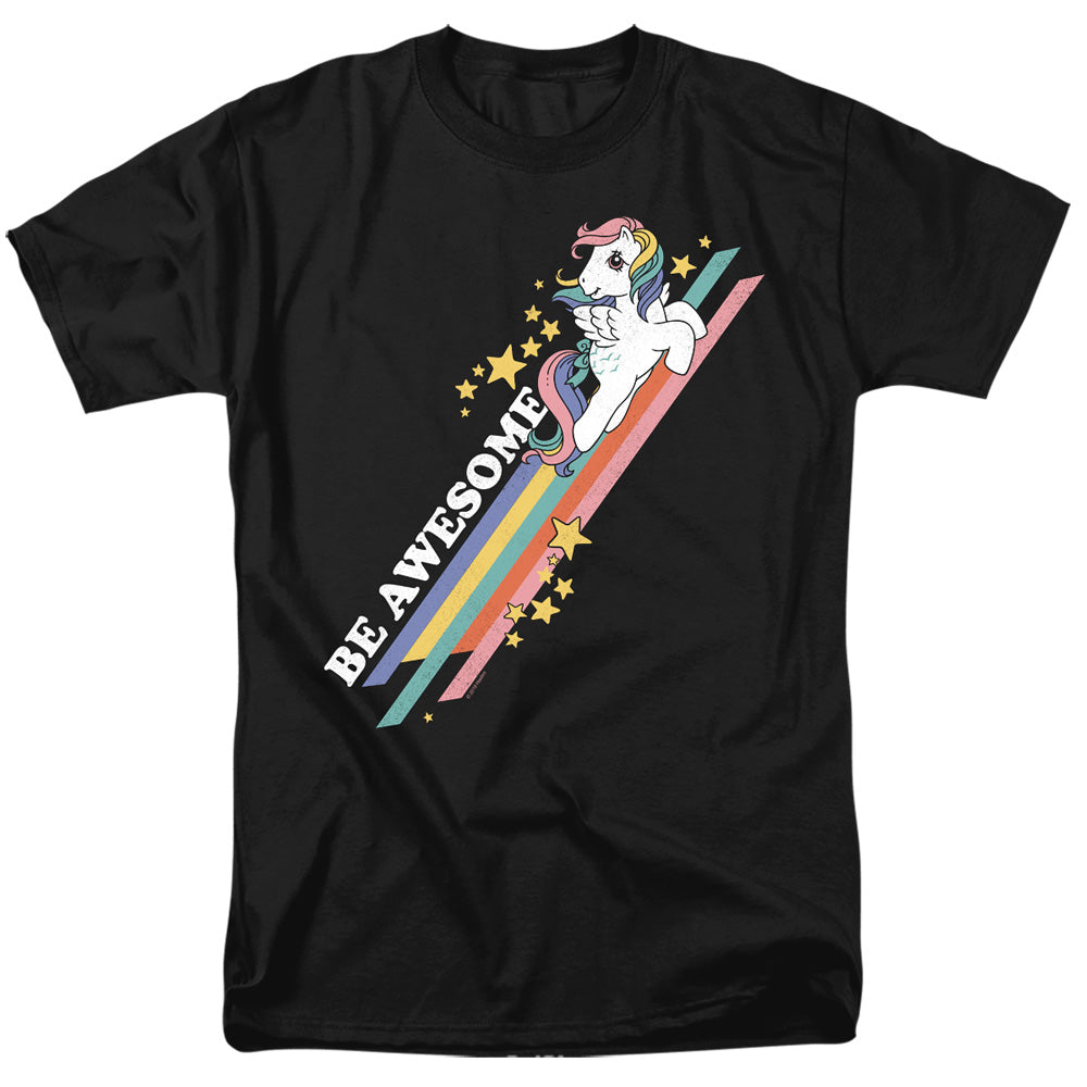 My Little Pony Retro Be Awesome Mens T Shirt Black Officially Licensed